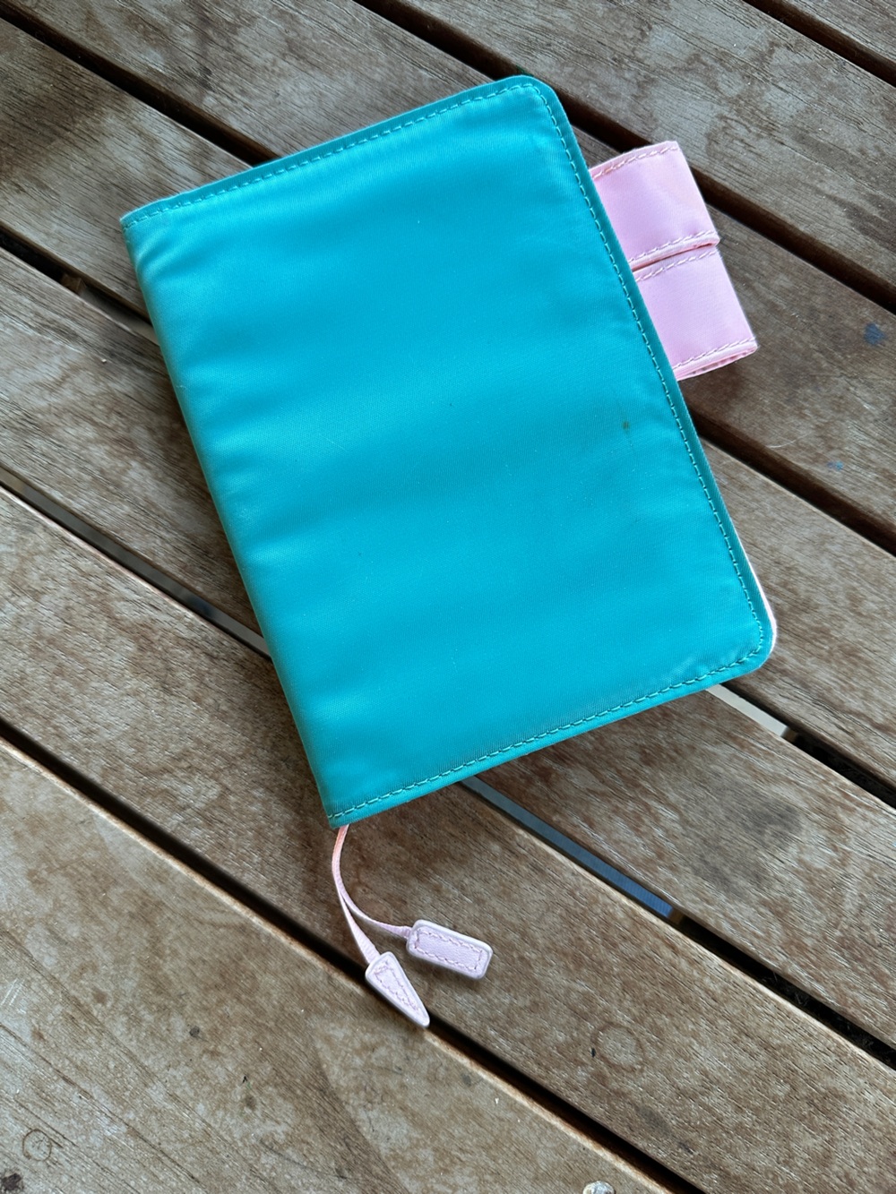 Hobonichi A6 Journal Cover- Teal and Pink